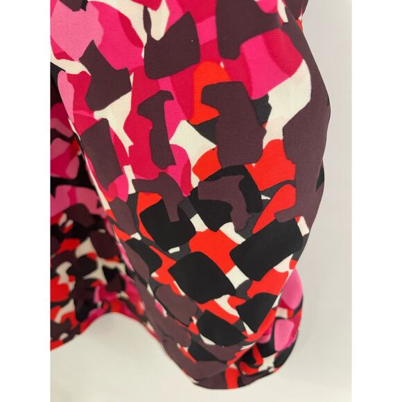 24W Plus Size Beach Native Tankini Top Swimsuit Pink Purple Geometric Swim Wear - Picture 4 of 11